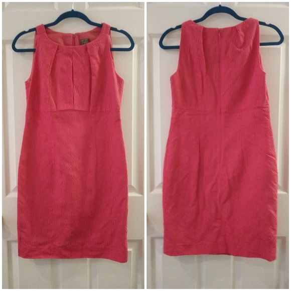 Vintage Dresses & Skirts - Coral Pleated Sleeveless Bodycon Midi Dress SIze S